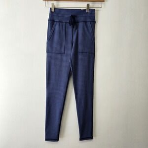 Ofline Aerie Mini Houndstooth Leggings Size S Blue Black High Waist Stretch NWT